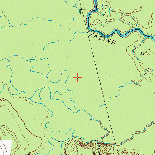 Topographic Map of Camp Ford Springs, TX