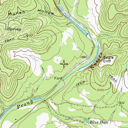 Topographic Map of Morriss Spring, TX