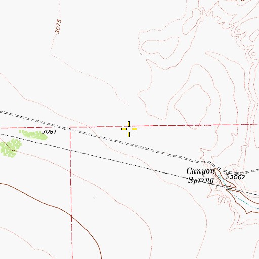 Topographic Map of Canyon Spring, TX