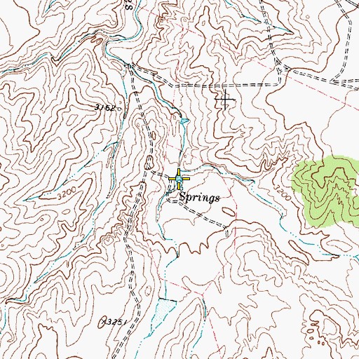 Topographic Map of Coldwater Spring, TX