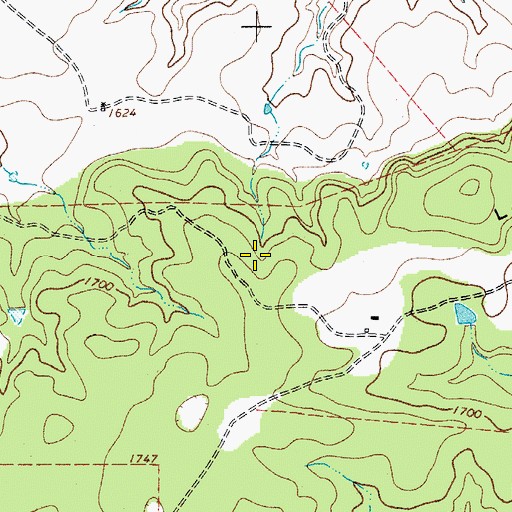 Topographic Map of Cold Spring, TX