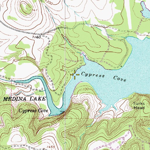 Topographic Map of Campground Spring, TX