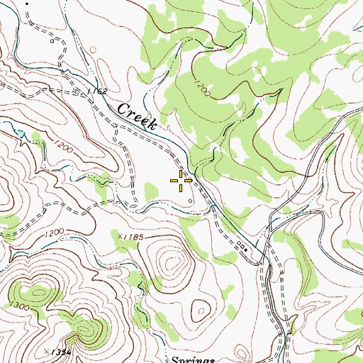 Topographic Map of Cypress Creek Spring, TX