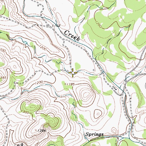 Topographic Map of Sheep Spring, TX