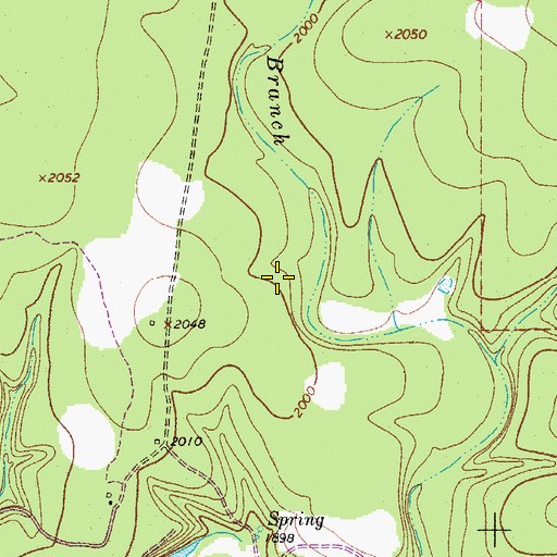 Topographic Map of Ellebracht Springs, TX