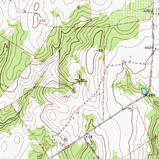 Topographic Map of Hays Branch Springs, TX