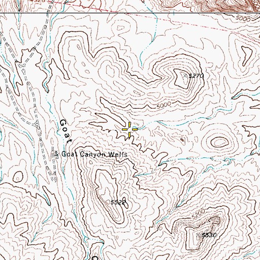 Topographic Map of Eagle Spring, TX