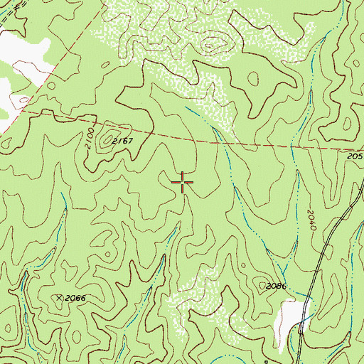 Topographic Map of Pecan Springs, TX