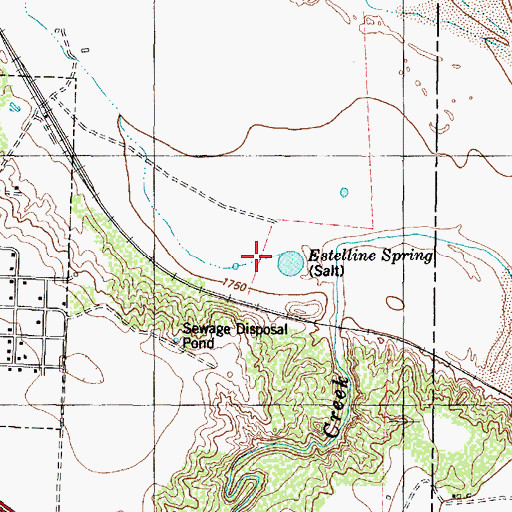 Topographic Map of Estelline Salt Springs, TX