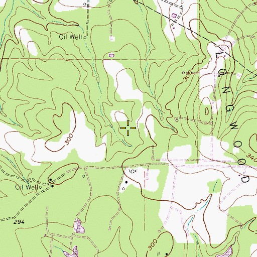 Topographic Map of Coushatta Spring, TX