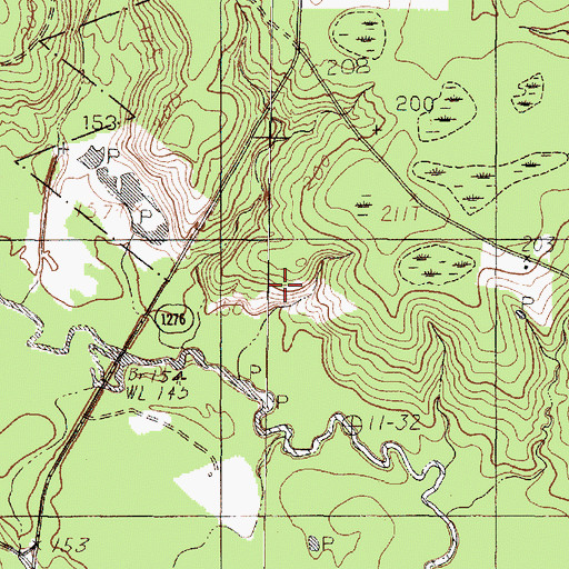 Topographic Map of Cox Springs (historical), TX
