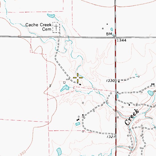 Topographic Map of Fancher Spring, TX