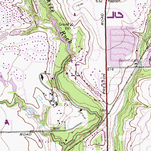 Topographic Map of White Rock Springs, TX