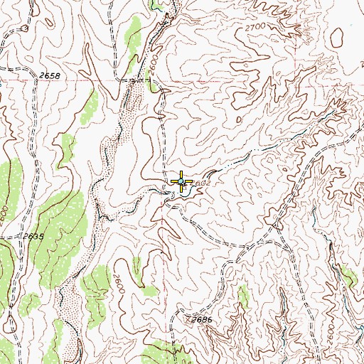Topographic Map of East Spring, TX