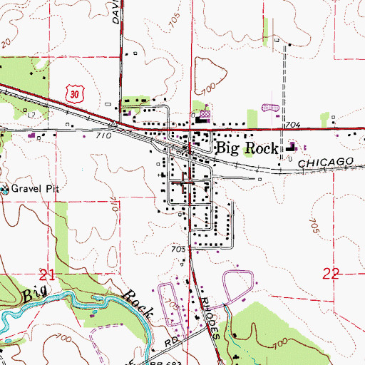 Topographic Map of English Congregational United Church, IL