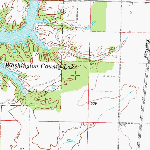 Topographic Map of Posen Woods Nature Preserve, IL