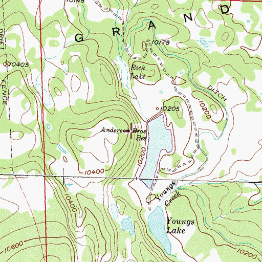 Topographic Map of Anderson Brothers Reservoir Number 1, CO