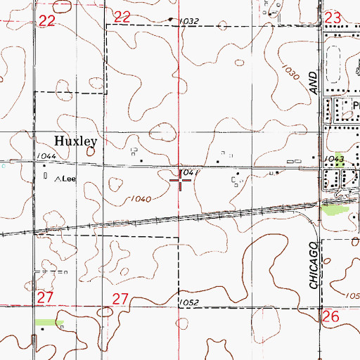 Topographic Map of Colbyville Post Office (historical), IA