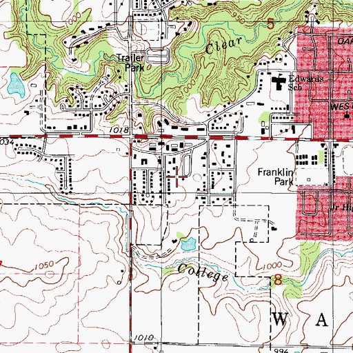 Topographic Map of Westside Church of Church, IA