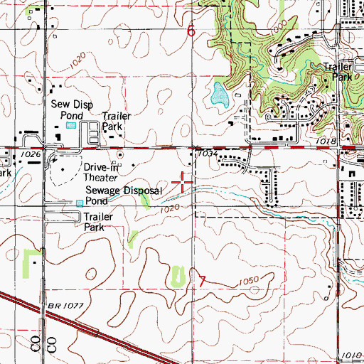 Topographic Map of Daley Park, IA