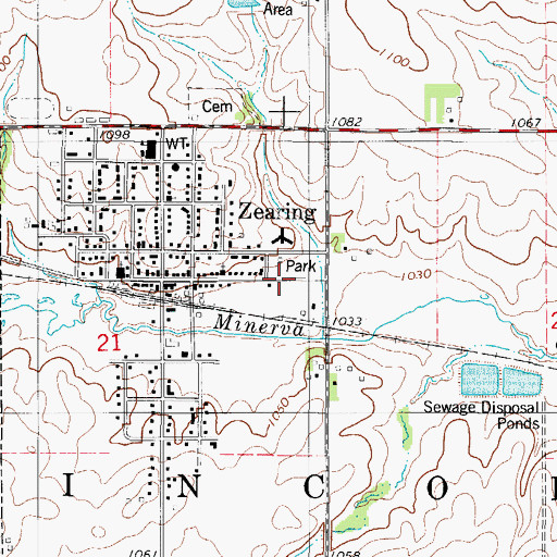 Topographic Map of Veterans Memorial Field, IA