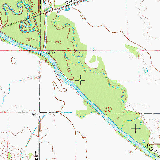 Topographic Map of Woodcock Wildlife Area, IA