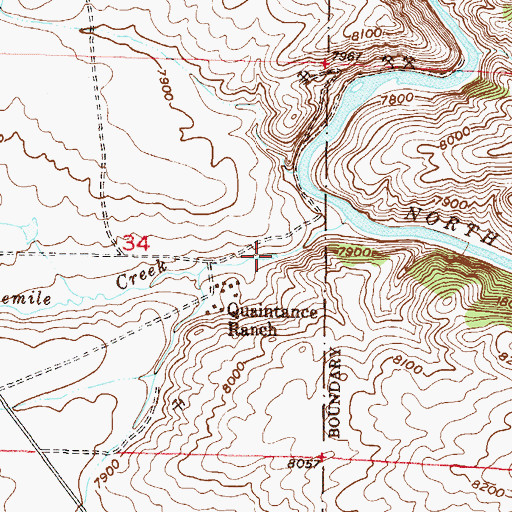 Topographic Map of Ginger Quill Reservoir, CO