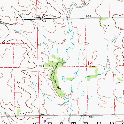 Topographic Map of Crumbacher Wildlife Area, IA