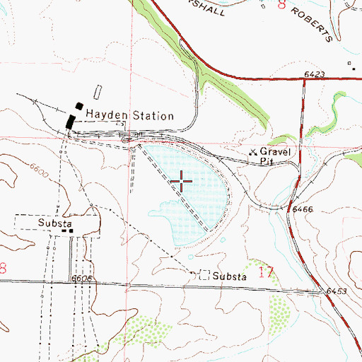 Topographic Map of Ashponds Hayden Station, CO