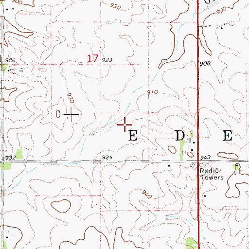 Topographic Map of Eden Township Wildlife Area, IA