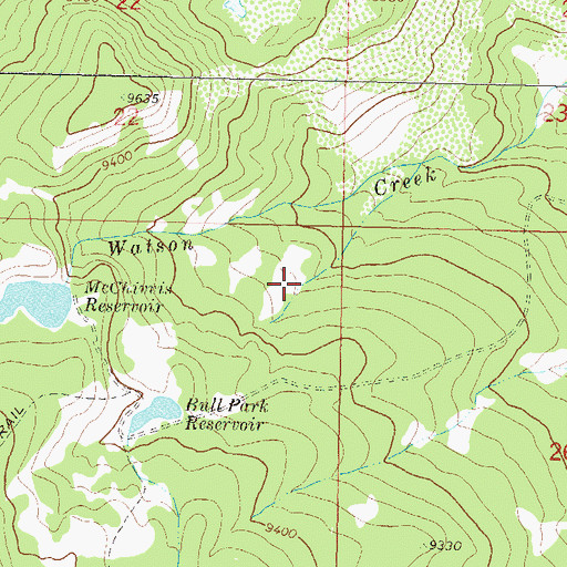 Topographic Map of McChivvis Reservoir, CO