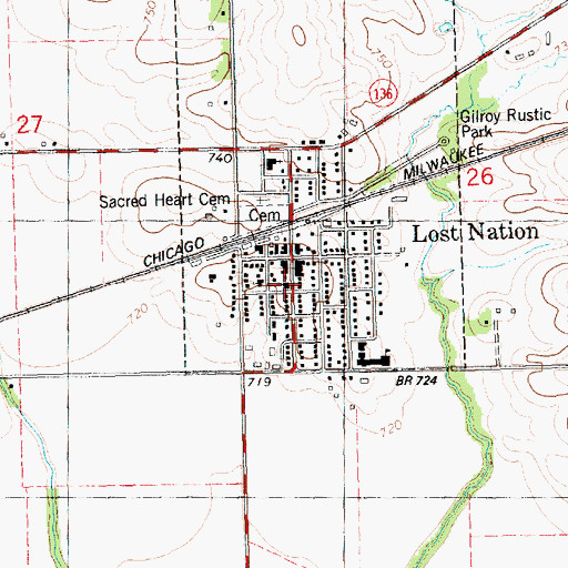 Topographic Map of Union Presbyterian Church, IA