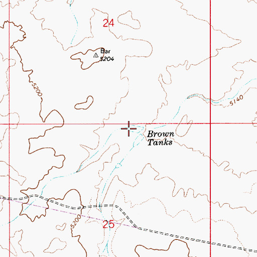 Topographic Map of Brown Tanks, AZ