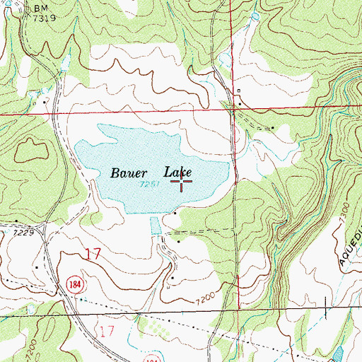 Topographic Map of Bauer Reservoir Number 2, CO