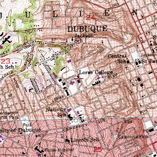Topographic Map of Smyth Hall, IA