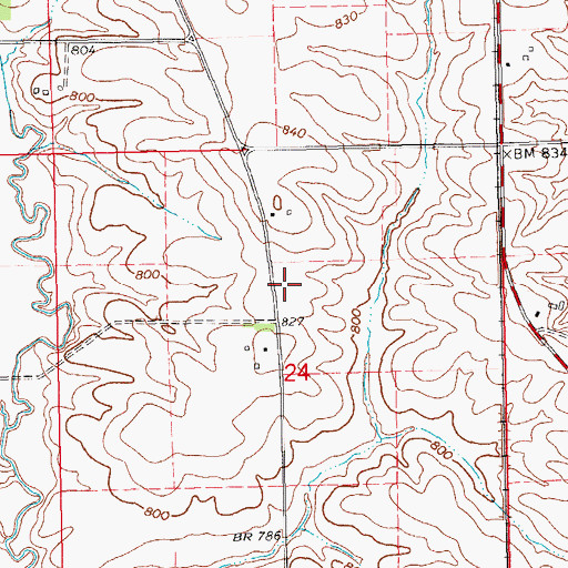 Topographic Map of Wald Post Office (historical), IA