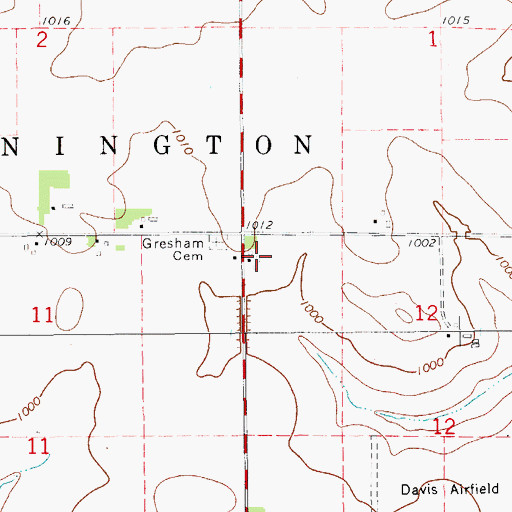 Topographic Map of Gresham Post Office (historical), IA