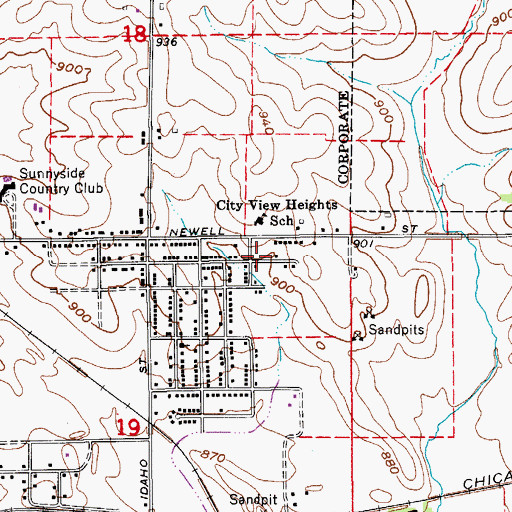 Topographic Map of Community Baptist Church, IA