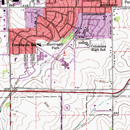 Topographic Map of Covenant Medical Center School of Radiologic Technology, IA