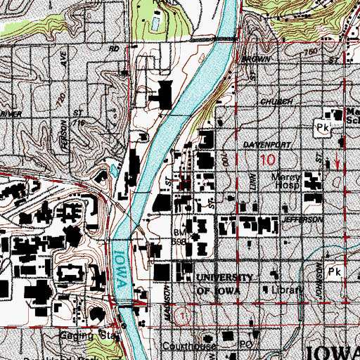 Topographic Map of Chemistry Building, IA