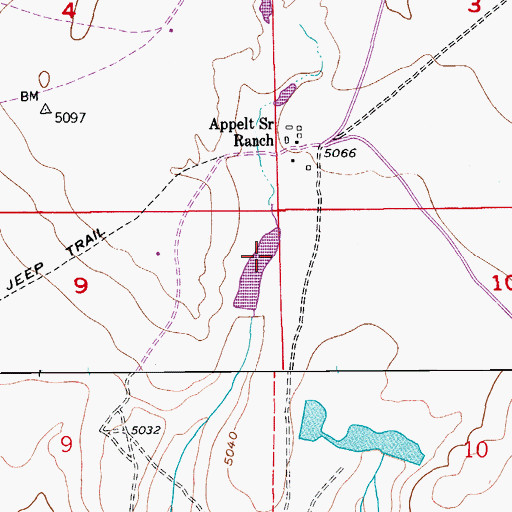 Topographic Map of J N Holland Reservoir Number 2, CO