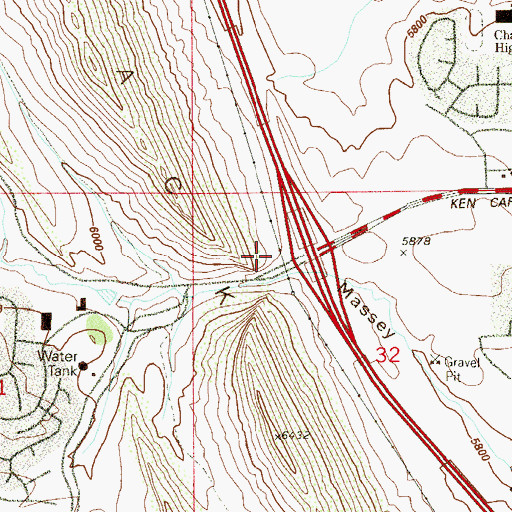 Topographic Map of Tinker-Shaffer Dam, CO