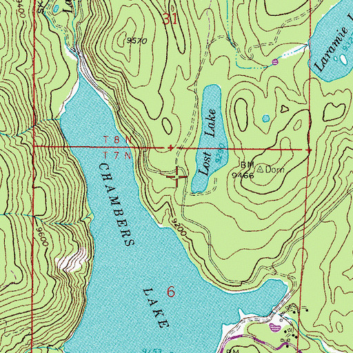 Topographic Map of Lost Lake Dam, CO