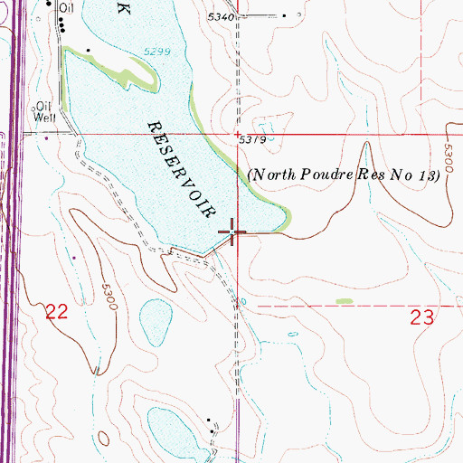 Topographic Map of Clarks Lake Dam, CO
