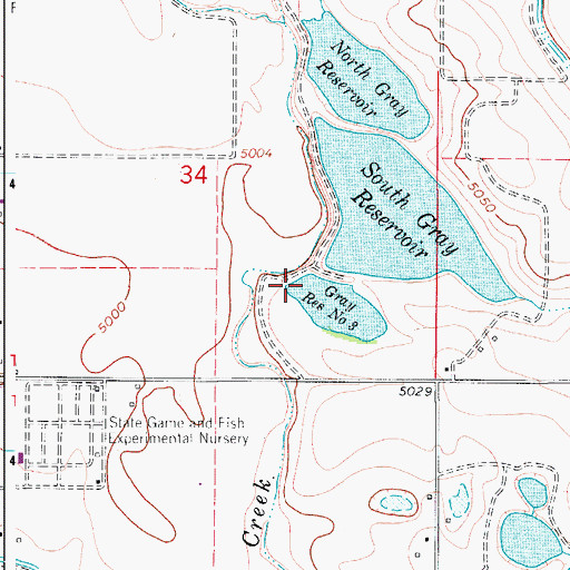 Topographic Map of Gray Number 3 Dam, CO