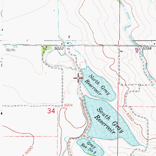 Topographic Map of North Gray Dam, CO