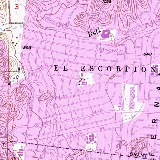Topographic Map of Haynes Elementary School, CA
