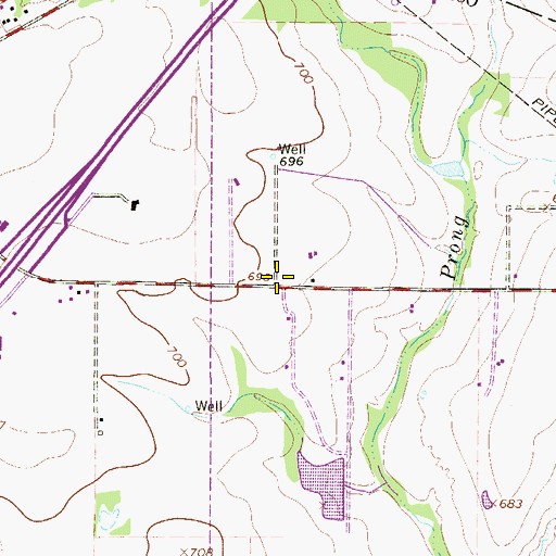 Topographic Map of Lytle High School, TX