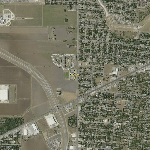Aerial/Satellite Image of E T Wrenn Junior High School, TX
