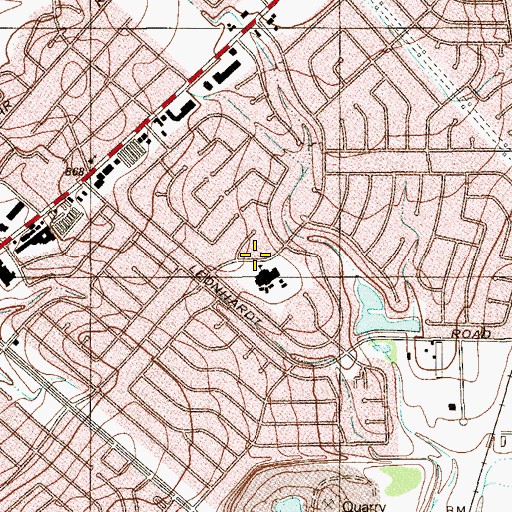 Topographic Map of El Dorado Elementary School, TX